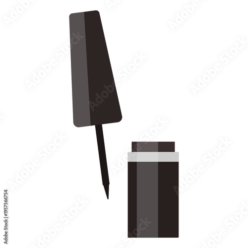 Flat eyeliner brush