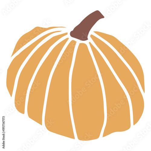 Autumn pumpkin flat
