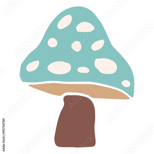 Blue mushroom flat