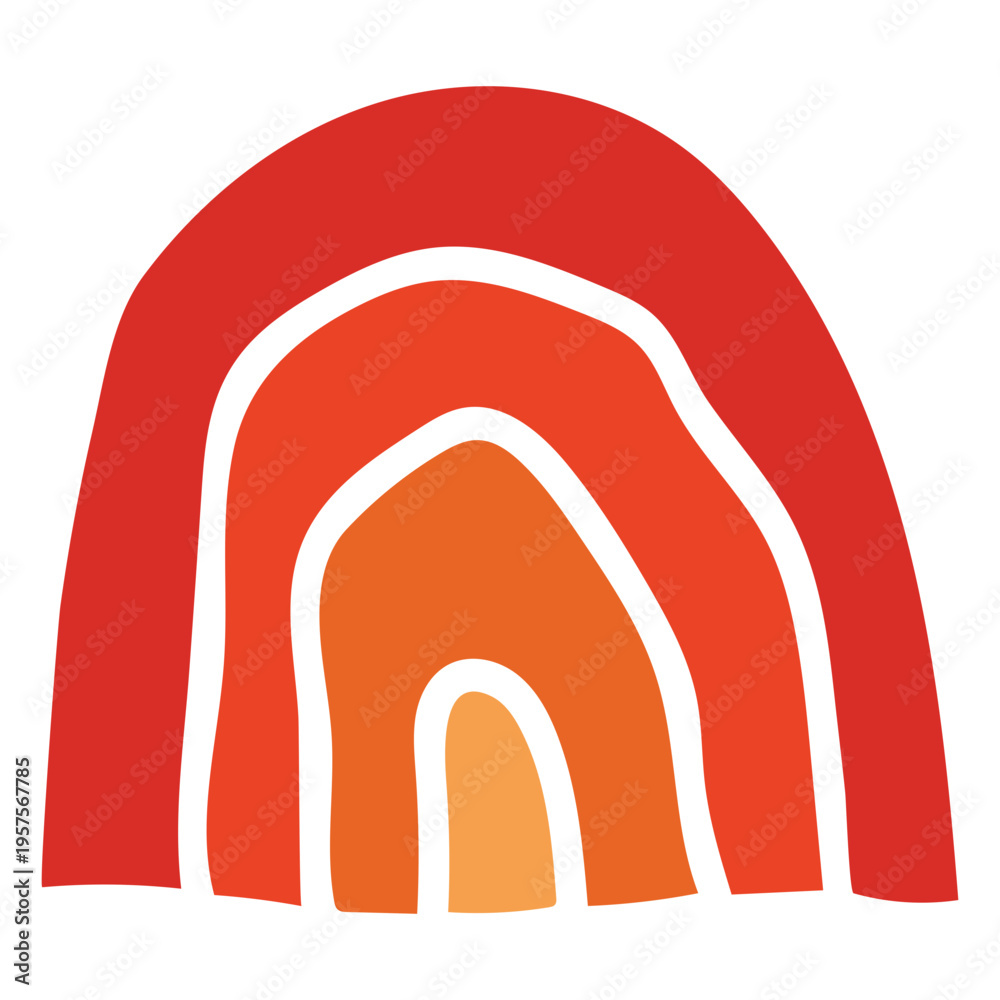 Fototapeta premium Rainbow traditional thanksgiving cut out