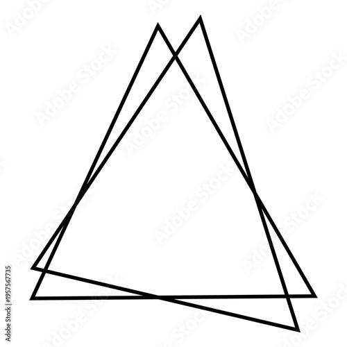 Overlapped triangles vinyl design