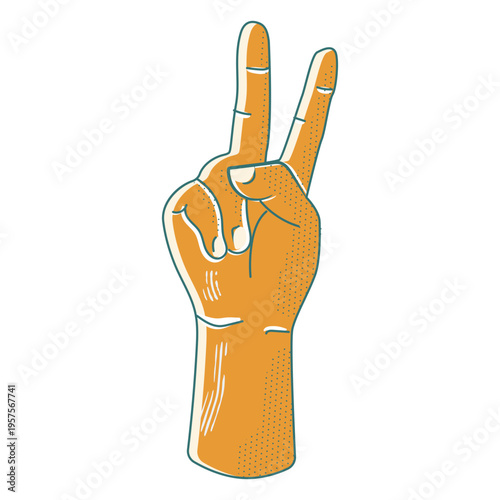Peace sign badge