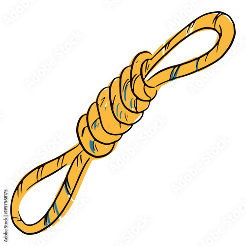 Colored tied rope doodle