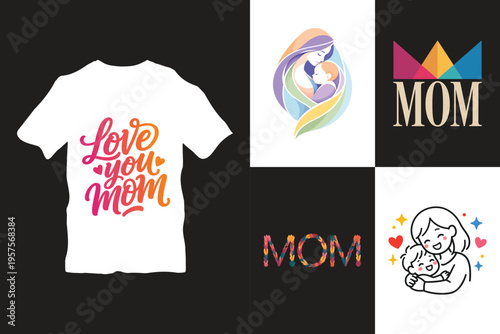 Abstract vector background illustration with flowers for a fashion t-shirt print design template on textile clothing for men and kids