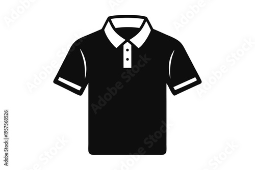 polo shirt silhouette line art vector illustration