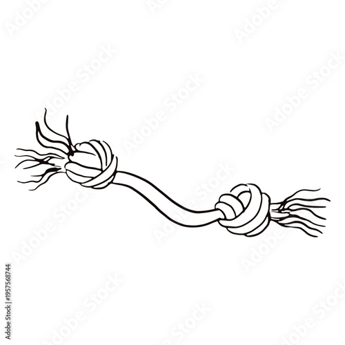 Rope chew pet toy doodle