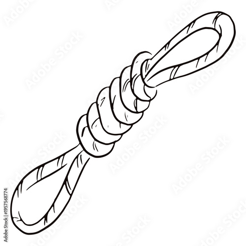 Tied rope doodle