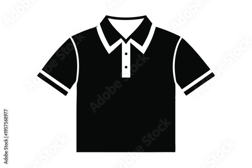 polo shirt silhouette line art vector illustration