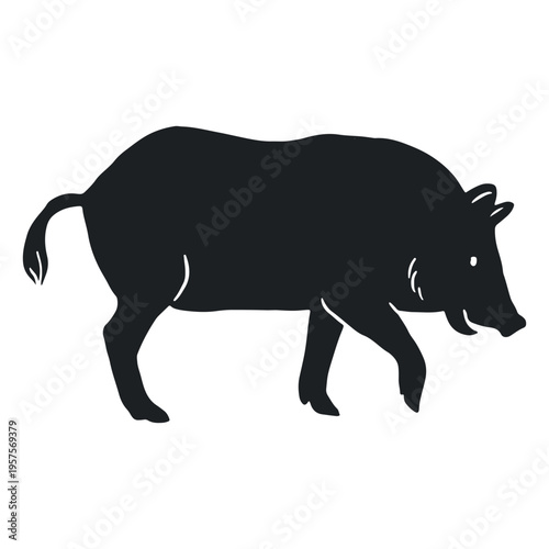 Wild boar silhouette
