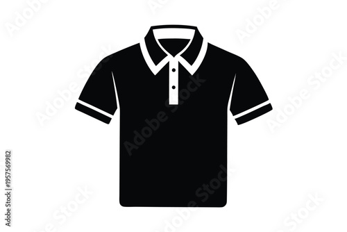 polo shirt silhouette line art vector illustration
