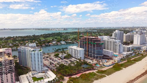 Miami Beach scene oceanfront condos