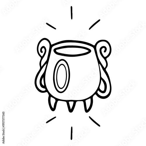 Magic cauldron witch potion