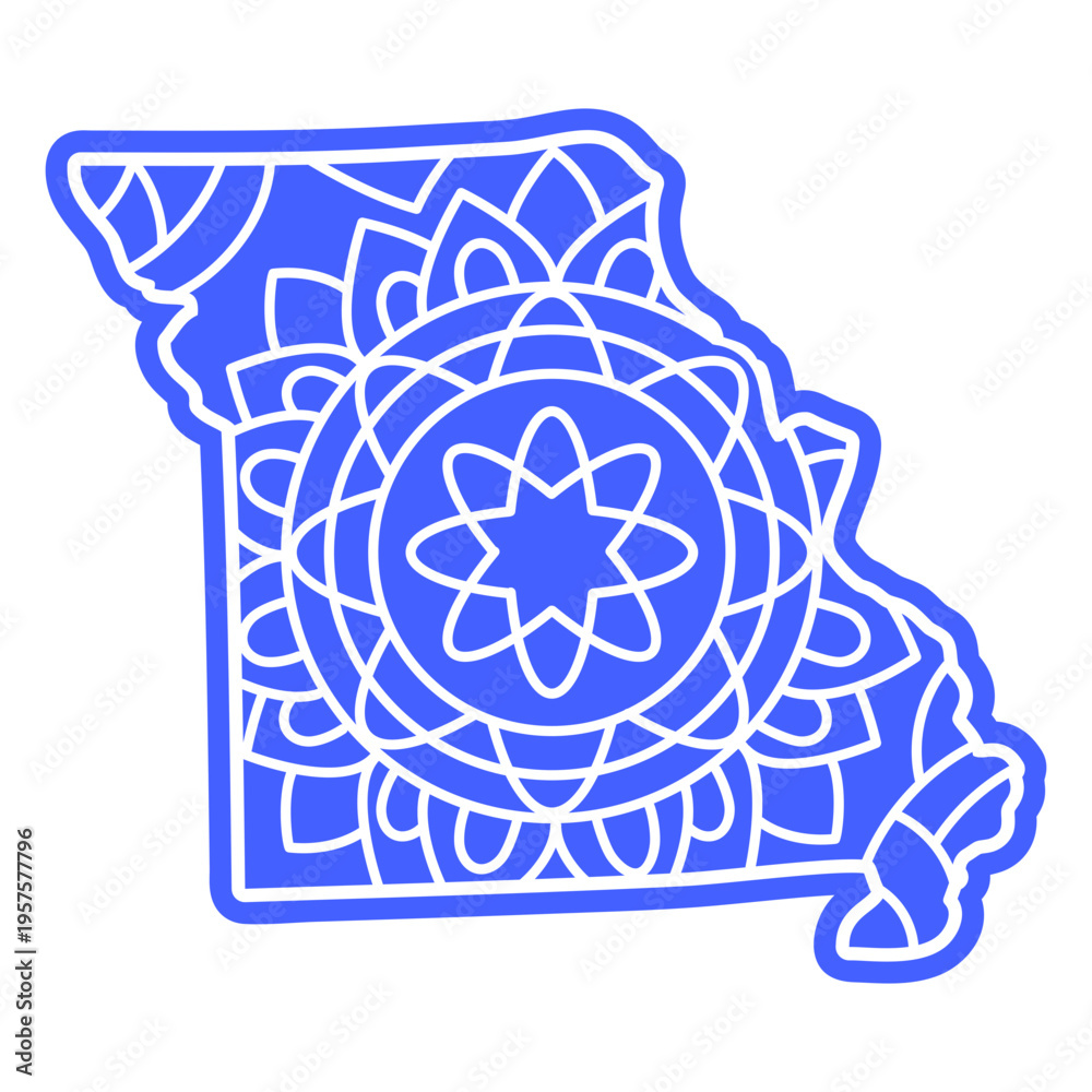 Fototapeta premium Missouri state mandala map element