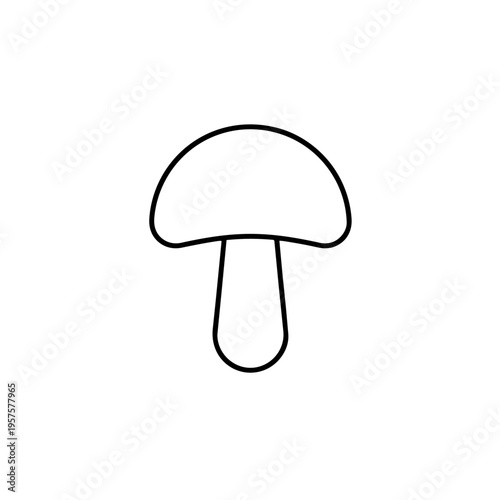 Vector illustration of a red amanita toadstool fungus with a white spotted cap isolated on a white background, featuring a poisonous autumn forest mushroom icon in a cute cartoon nature style