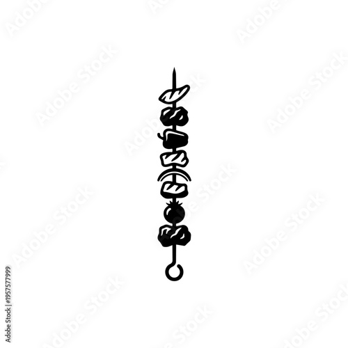 A 3d silver treble clef and black and white music notes are rendered as metallic symbols and steel elements for a melodic musical design