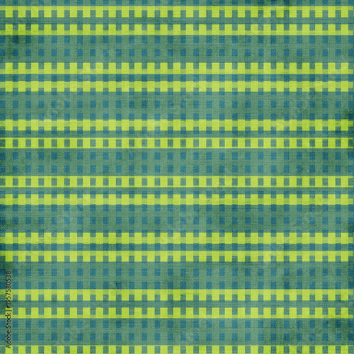 Geometric stripe pattern in green and teal tones with textured fabric look, modern and bold design, ideal for backgrounds, textiles, and creative layouts.