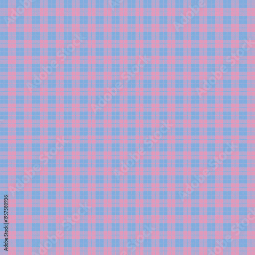 Pastel blue and pink plaid with fine detailed lines, soft and modern aesthetic, perfect for backgrounds, textiles, baby themes, and creative projects.