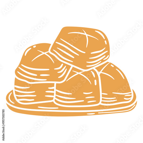Thanksgiving buns cutout icon