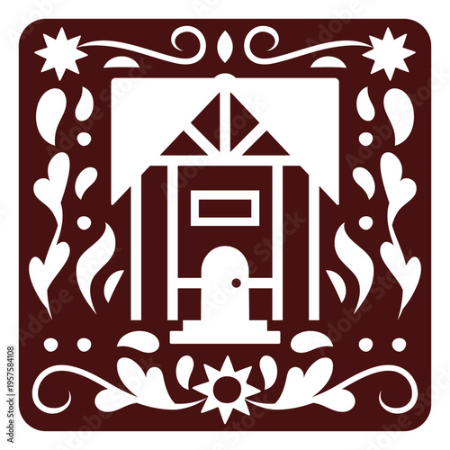 Lovely cabin in the woods cut out