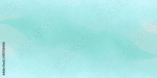 Abstract turquoise blue wavy background with soft paper texture, elegant teal flowing silk curves for backdrop