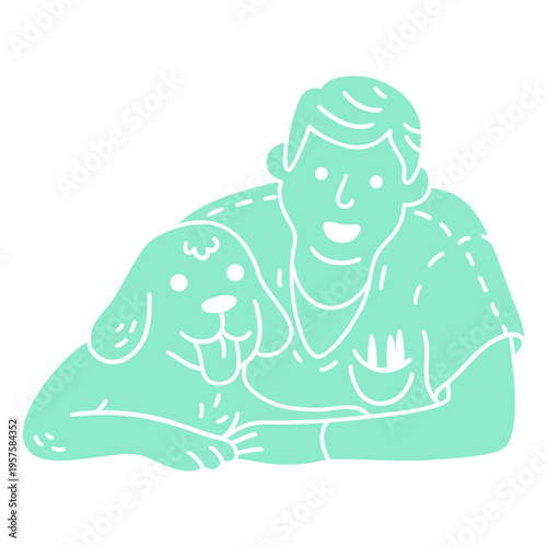 Veterinarian dog animal health people