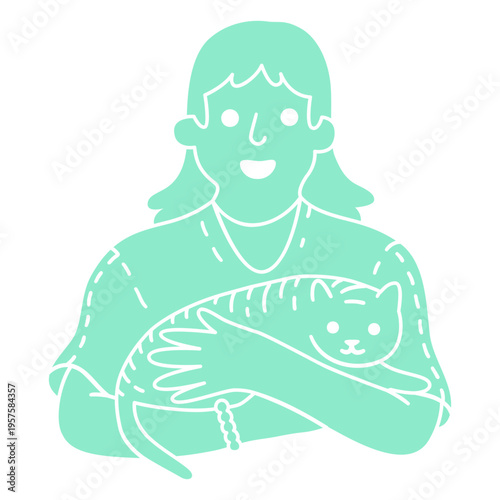 Veterinarian cat animal health people