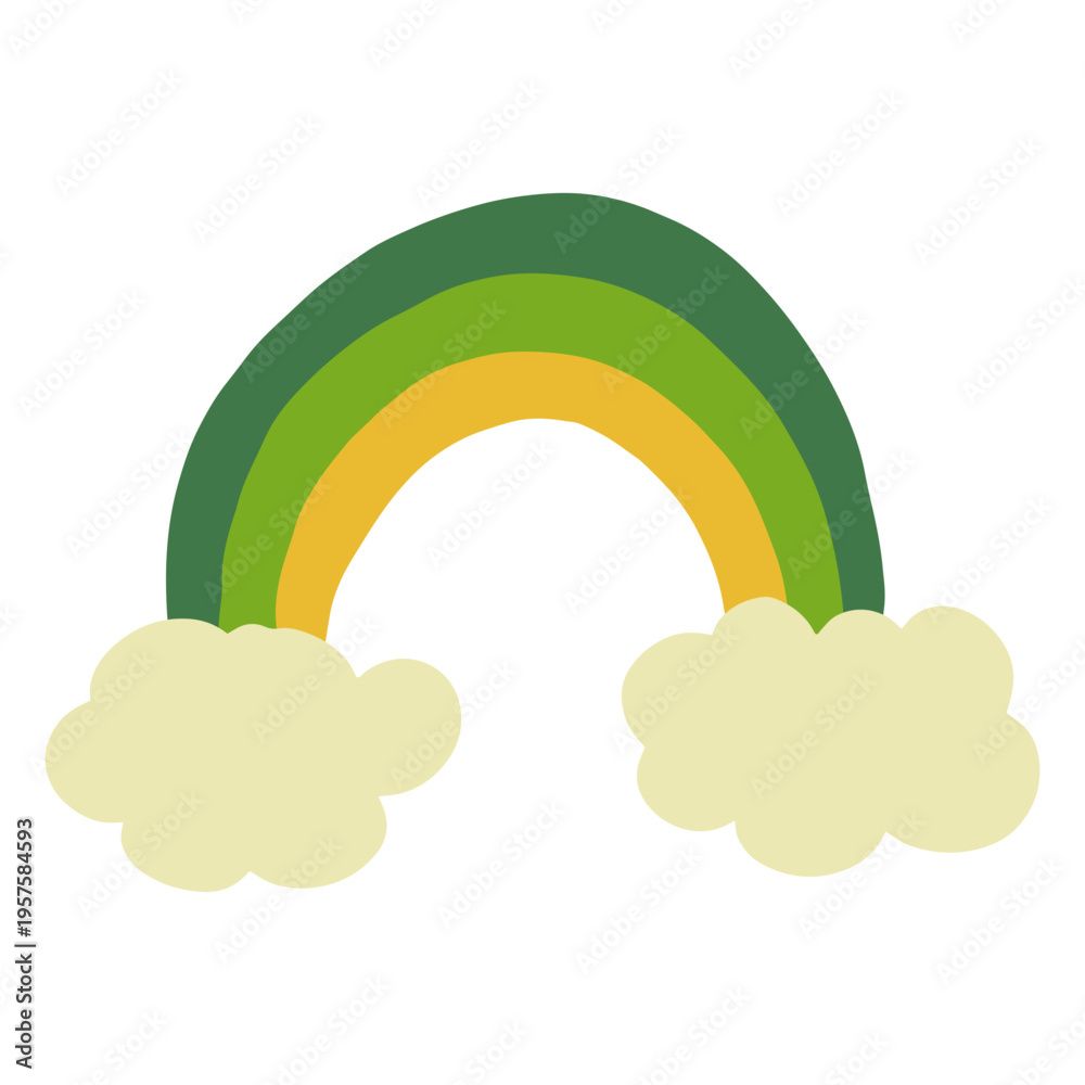 Fototapeta premium Green shades rainbow