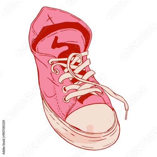 Pink dirty shoe