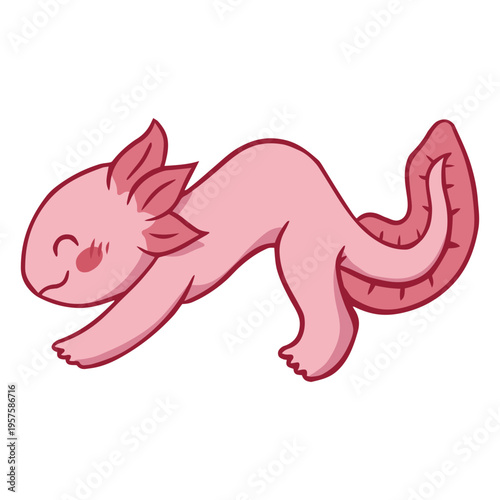 Yogui axolotl color stroke dog