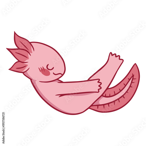 Yogui axolotl color stroke boat