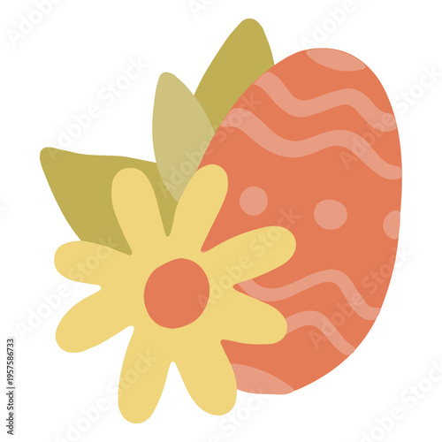 Easter flat egg flower