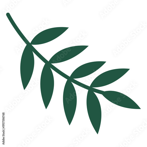 Leaves flat delicate green