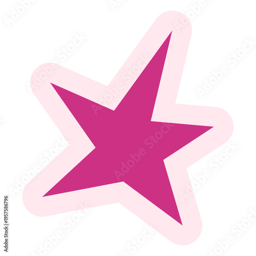 Pink rock star flat design
