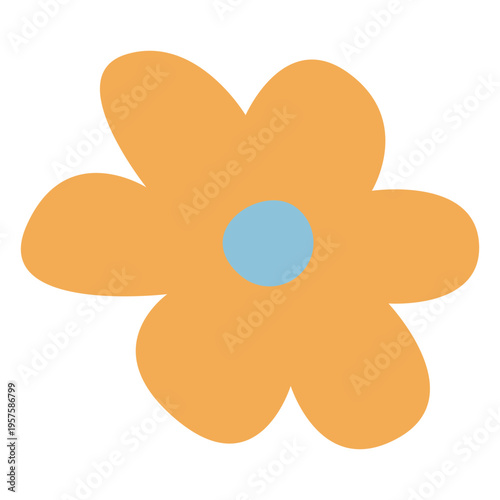 Yellow flat flower cute