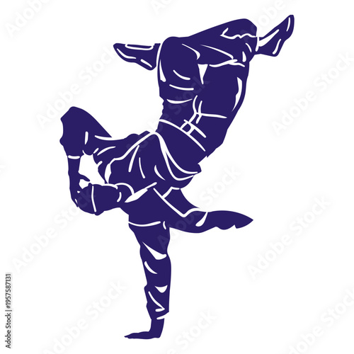 Dance hobby hip hop man silhouette