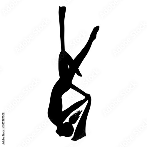 Acrobatic silhouette