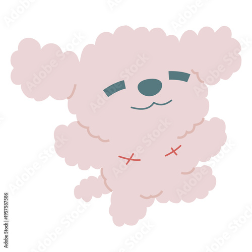 Cute self esteem poodle character