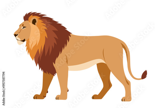 Abstract vector illustration of lion