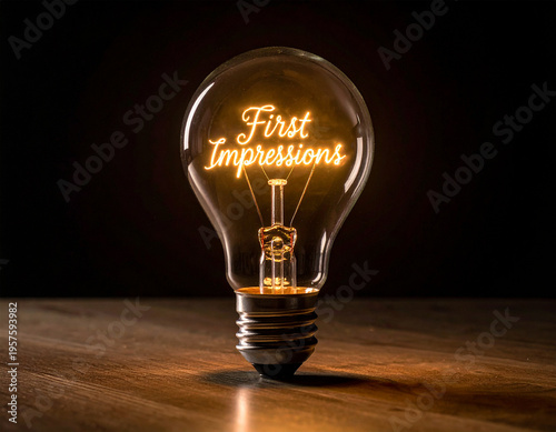 Glühbirne mit einem Glühdraht das aussieht wie das Wort 