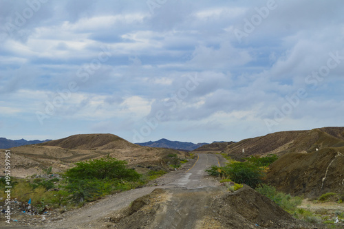 the road to the mountain landscape nature clouds