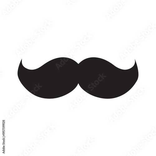 Isolated icon of a mustache, Vector illustration

