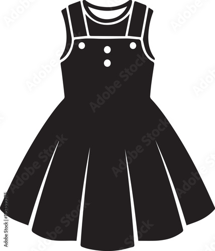 Girls Pinafore Dress Silhouette