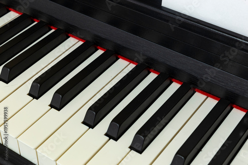 Wallpaper Mural Close-up of black and white piano keys on a grand piano keyboard Torontodigital.ca