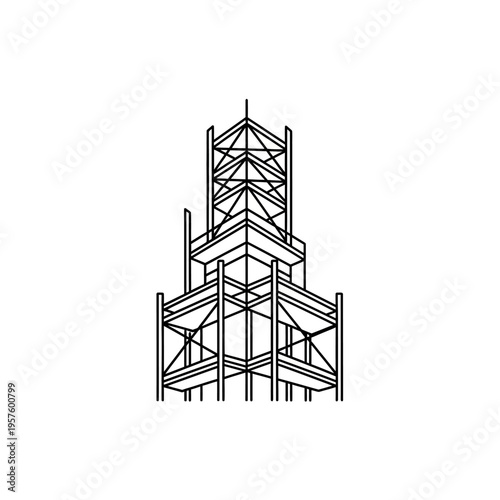 Modern house renovation logo with wrench and hammer tools, isolated white background.