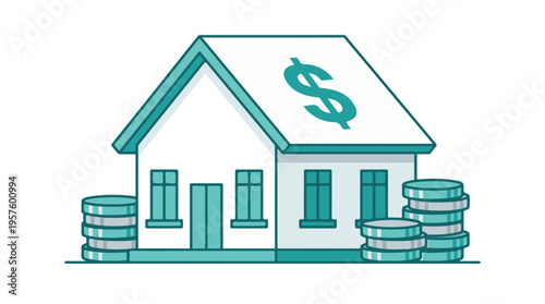 Real Estate Investment and Housing Finance Concept with House and Money