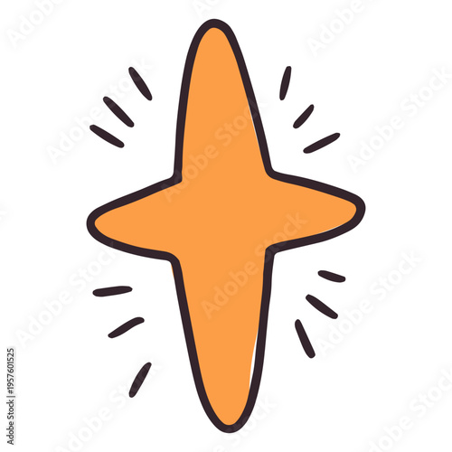 Self esteem simple star cute icon