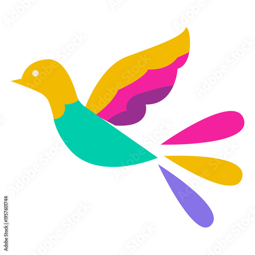 Cinco de mayo peace bird flat icon