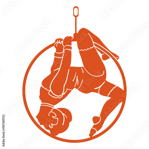 Circus cut out acrobat