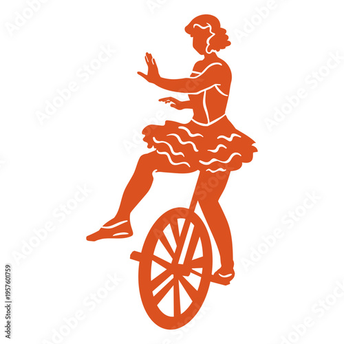 Circus cut out unicycle