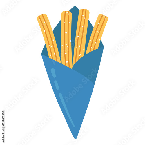 Churros flat circus icons